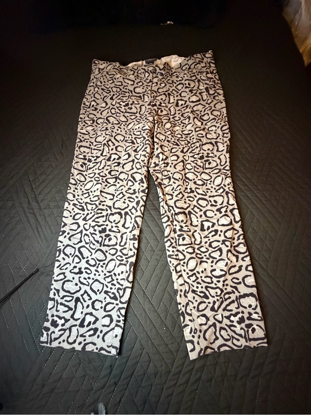 Lane Bryant Black and White Animal Print Joggers